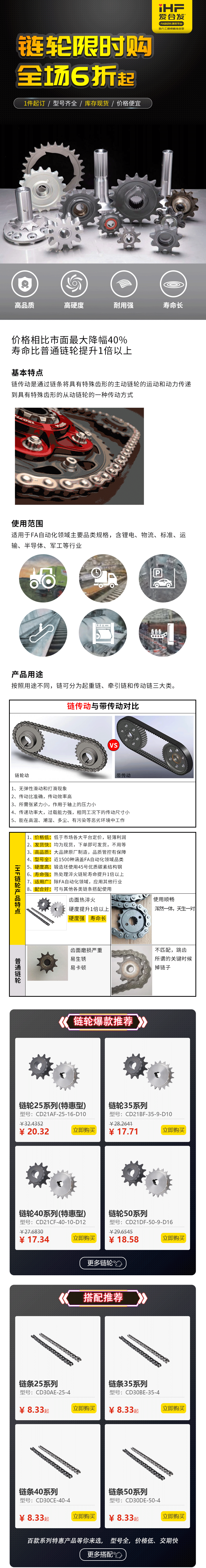 特惠現(xiàn)貨：愛合發(fā)鏈輪鏈條省錢耐用！