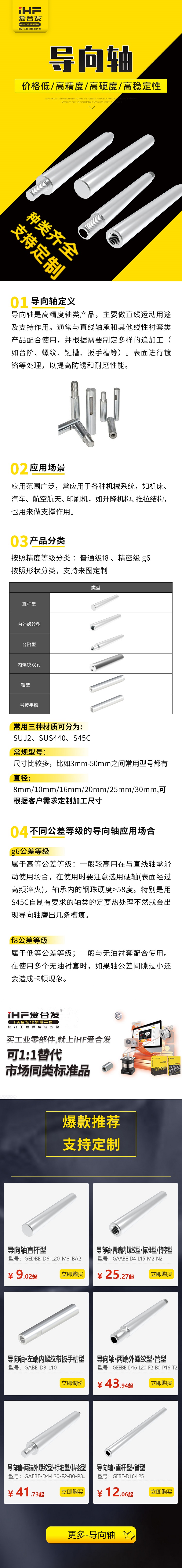 帶你30秒了解導(dǎo)向軸，支持定制！